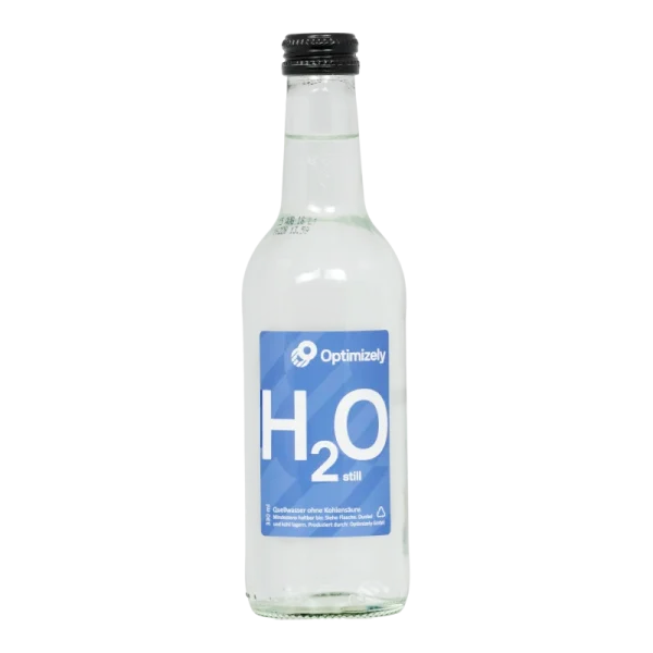 Water Concepts - Glazen fles water met logo en etiket