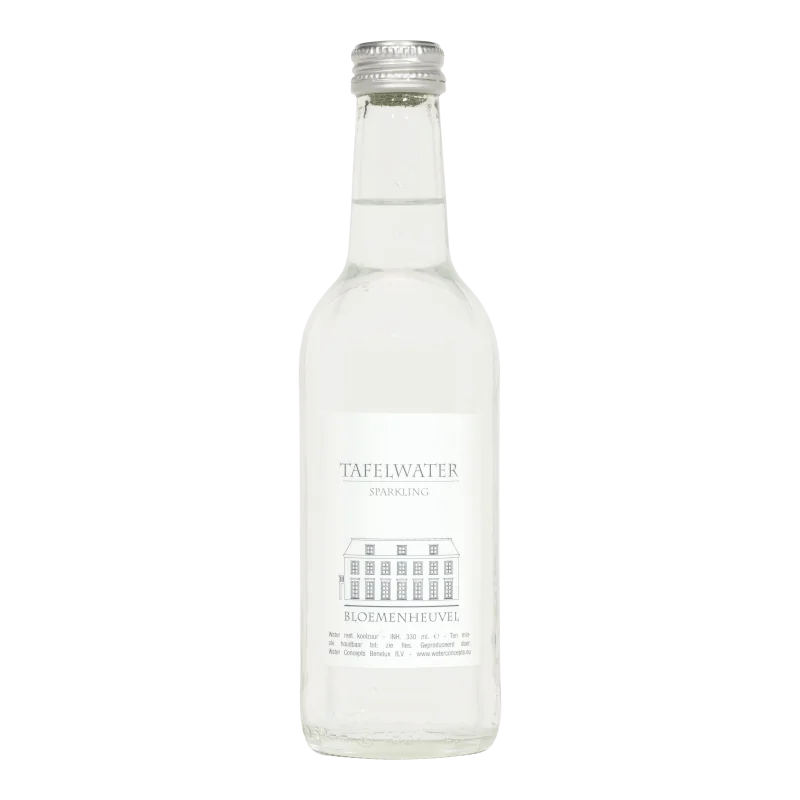 Water Concepts - Glazen fles water met logo en etiket