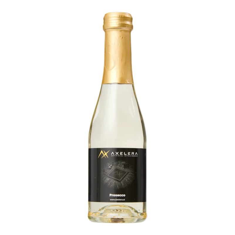 Water Concepts - Fles Secco Vino Frizzante alcoholvrije wijn met logo en etiket