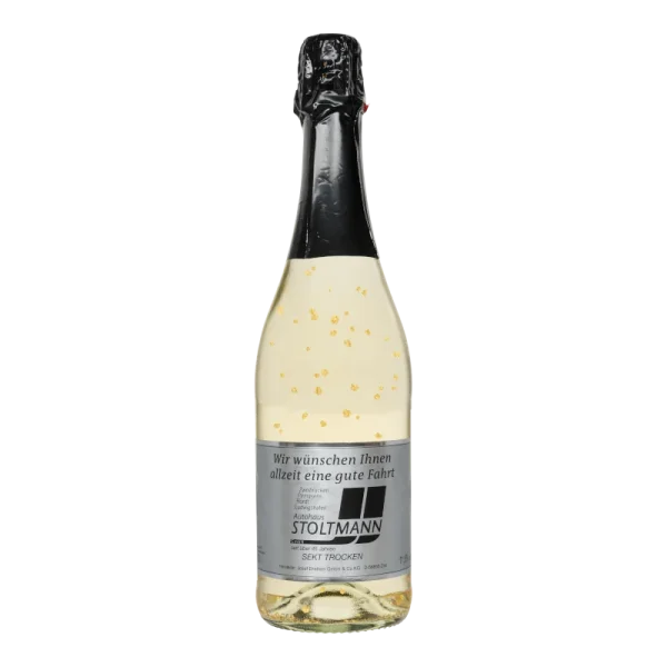 Water Concepts - Fles Sekt Cuvée alcoholvrije wijn met logo en etiket
